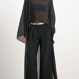 Sheer Black Cape